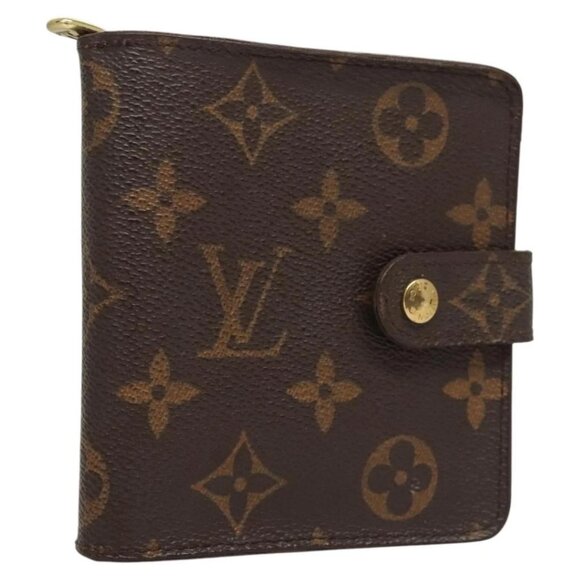 LOUIS VUITTON Monogram Compact Zip Wallet M61667 LV Auth 117264 - Picture 1 of 16